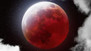 Macos Mojave Red Full Moon Wallpaper