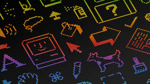 Macos Sequoia Retro Icons Wallpaper