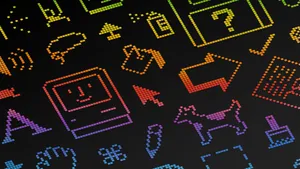 Macos Sequoia Retro Icons Wallpaper