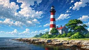 Macos Tahoe Scenic Lighthouse Wallpaper