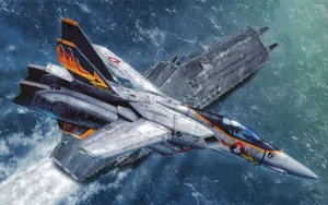 Macross Aircraft Graphic Art Wallpaper