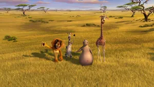 Madagascar 3 Characters Embarking On A European Adventure Wallpaper
