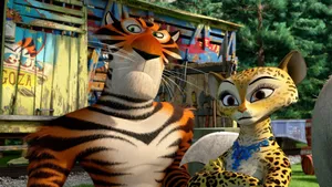 Madagascar3 Tigerand Cheetah Characters Wallpaper