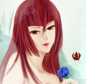 Madam Red In Elegant Pose Wallpaper