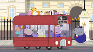 Madame Gazelle Charmingly Playing Guitar In A Preschool Classroom Wallpaper