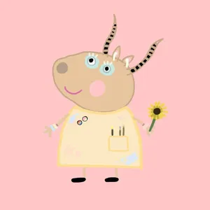 Madame Gazelle Smiling With Her Guitar At Playgroup Wallpaper