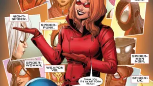 Madame Weband Spider Verses Characters Wallpaper