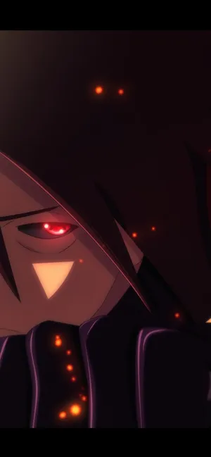 Madara Aesthetic Glowing Red Sharingan Eyes Wallpaper
