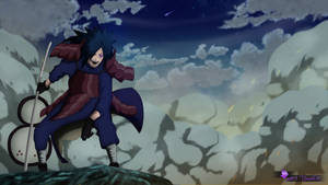 Madara Uchiha At Dusty Battlefield Wallpaper