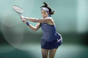 Madison Keys Swinging A Racket Wallpaper