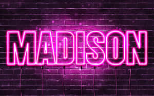 Madison Neon Letters 4k Wallpaper