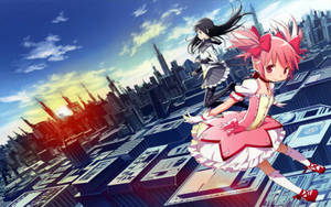 Madoka Magica City View Wallpaper