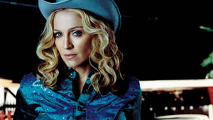 Madonna In A Wild Western Cowgirl Outfit Wallpaper