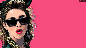 Madonna Pink Pop Art: The Iconic Pop Star Reimagined Wallpaper