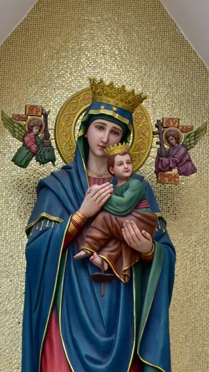 Madonnaand Child Religious Iconography Wallpaper