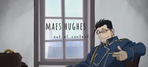 Maes Hughes From Fullmetal Alchemist Smiling In His Military Uniform Wallpaper