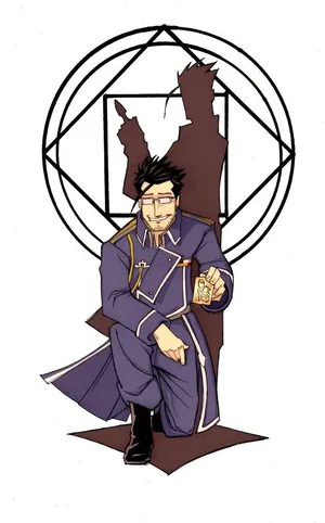 Maes Hughes From Fullmetal Alchemist Smiling With A Phone Wallpaper