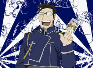 Maes Hughes Happily Waving - Fullmetal Alchemist Character Wallpaper