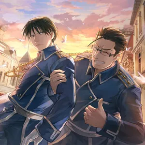 Maes Hughes Striking A Confident Pose In His Military Uniform Wallpaper