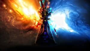 Mage Unleashing Power In World Of Warcraft. Wallpaper