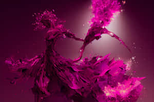 Magenta_ Fluidity_ Abstract_ Art Wallpaper