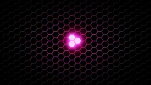 Magenta Hexagon Center Lights Wallpaper