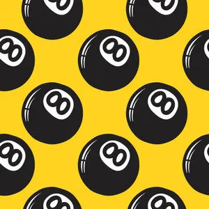 Magic Eight Ball Pattern Wallpaper