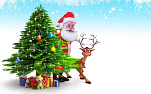 Magical 3d Christmas Atmosphere Wallpaper