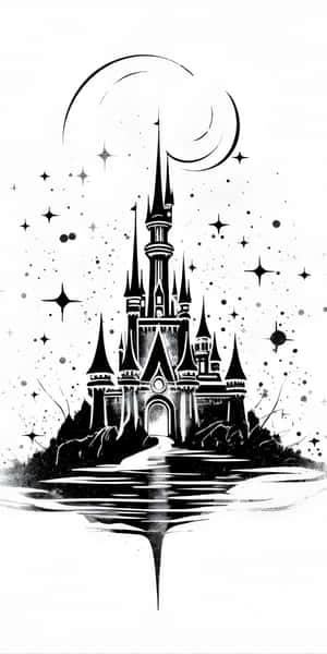 Magical Castle Nightscape Wallpaper