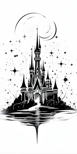 Magical Castle Nightscape Wallpaper