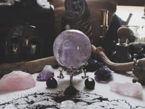Magical Crystal Ball On A Table Wallpaper