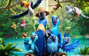 Magical Disney 3d Movie Characters Gathering Together Wallpaper