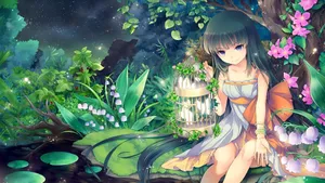 Magical Forest Girl Wallpaper