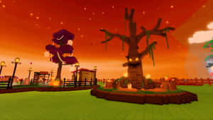 Magical Garden At Sunset Wallpaper