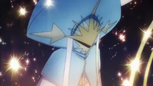 Magical Girl Silhouette Stars Background Wallpaper