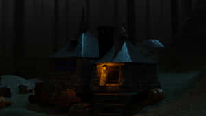 Magical Hagrid's Hut At Night In The Wizarding World Of Harry Potter Wallpaper