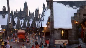 Magical Hogsmeade Village At Twilight Wallpaper