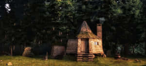 Magical Hut In The Enchanted Forest Wallpaper