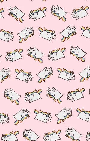 Magical Kawaii Unicorn In A Dreamy World Wallpaper