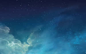 Magical Night Filled With Blue Stars Wallpaper