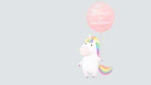 Magical Pastel Unicorn Against A Bright Blue Sky Wallpaper