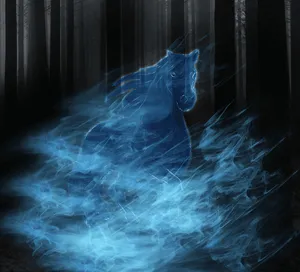 Magical Patronus Charm In The Moonlight Wallpaper