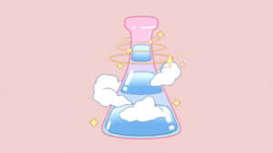 Magical Science Beaker Illustration Wallpaper