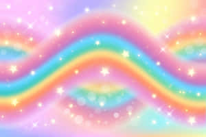 Magical Unicorn Rainbow Background Wallpaper