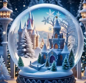 Magical Winter Snow Globe Wallpaper