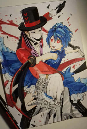 Magicianand Blue Haired Character Artwork Wallpaper