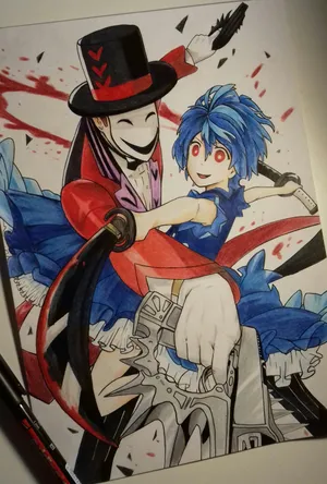 Magicianand Blue Haired Character Artwork Wallpaper