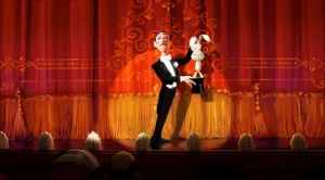 Magicianand Rabbit Stage Performance Wallpaper