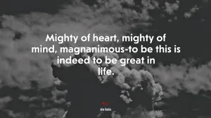 Magnanimous Quote Placed Over Clouds Wallpaper