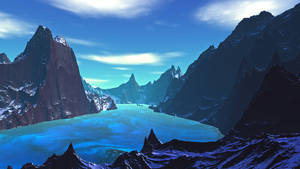 Magnificent Blue Lake Wallpaper